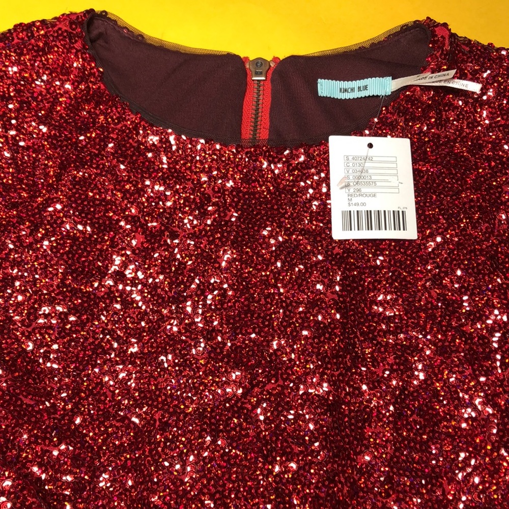 🆕 KIMCHI BLUE(UO) long sleeve sequin mini dress - Picture 6 of 10